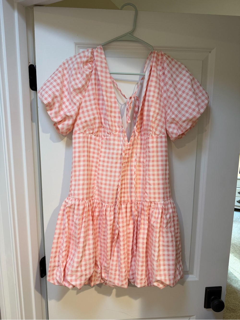 Lumiere Pink Gingham Dress L